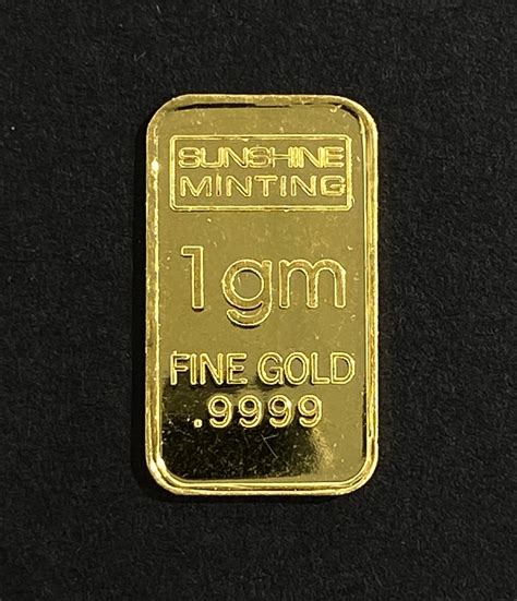 Sunshine Minting 9999 Fine Gold Bar One Gram 1041299