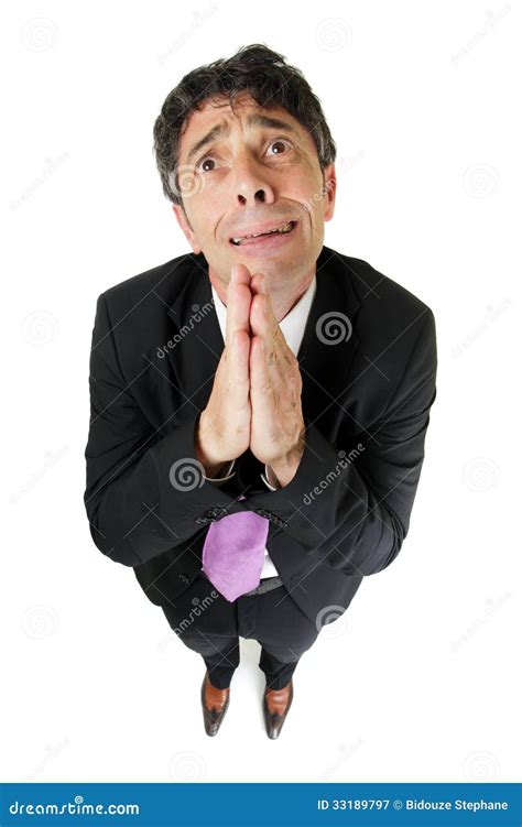 Desperate Businessman Praying Stock Image Image Of Background