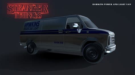 Hawkins Power Van Stranger Things 3d Model By Paulelderdesign