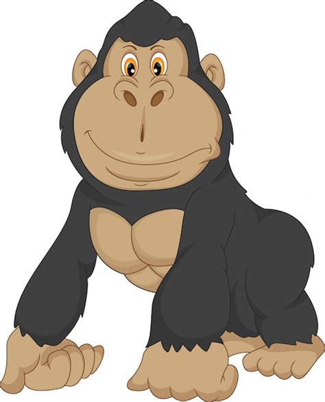 Baby Gorilla Cartoon Vector Premium Download