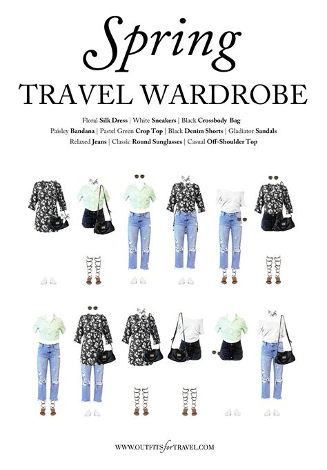 Spring Capsule Travel Wardrobe A Fun Update For Your Closet In 2021 Travel Wardrobe Spring