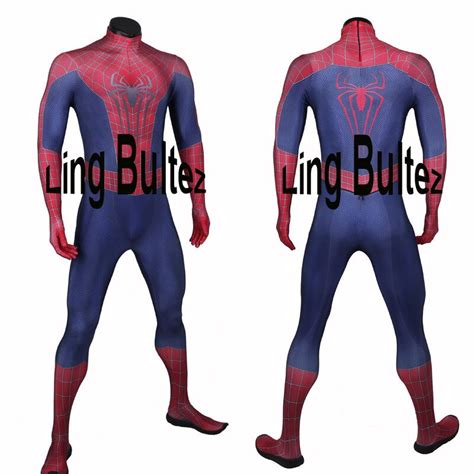ling bultez 3d print amazing spiderman costume adult 3d print movie spider man spandex suit