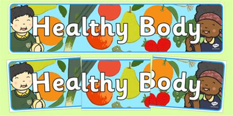 Healthy Body Display Banner Teacher Made