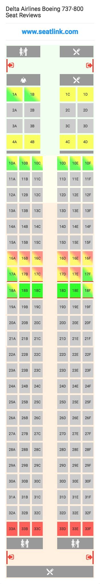 Delta Airlines Boeing 737 800 Seating Chart Updated November 2019