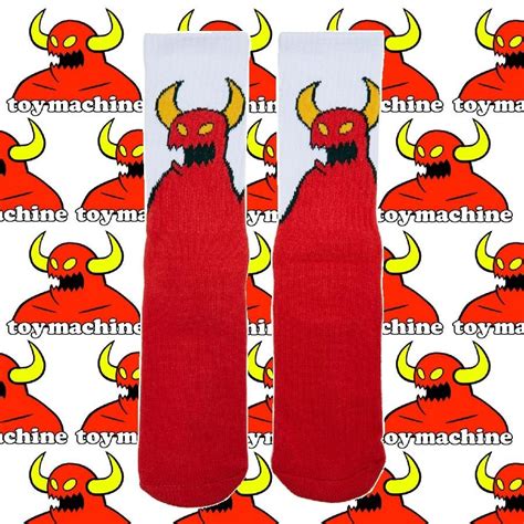 Toymachine Sketchy Monster Sock Red トイマシーン ソックス 靴下 P1007moshmachine