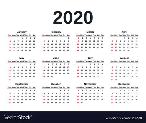 Users do not need to search on different websites or market to get 2020 calendars. 2020 calendar year template planner Royalty Free Vector