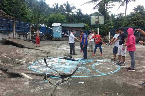 Look Phivolcs Finds Ground Rupture In Quake Hit Leyte Abs Cbn News