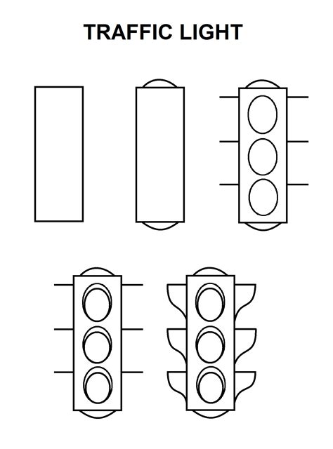 How To Draw A Traffic Light Step By Step At Drawing Tutorials