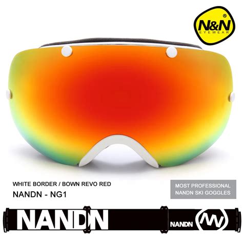 Nandn Ski Goggles Double Uv400 Anti Fog Big Ski Mask Glasses Skiing Men Women Snow Snowboard
