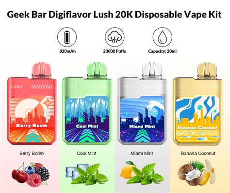 Geek Bar Lush 20000 Dilavor Disposable Vape Vapesourcing