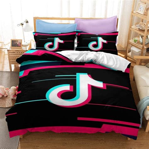 3pcs Duvet Cover Set Tik Tok Printed Bedding Sets Abstract Comforter