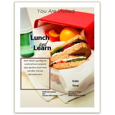 Free Business Lunch And Learn Invitation Forms Options For Inside