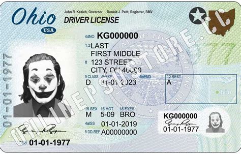 Free Editable Blank Ohio Drivers License Template