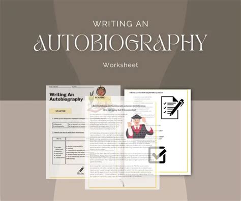 Writing An Autobiography Worksheet Pdf My English Pages Store
