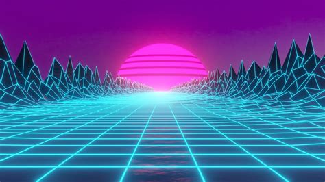 3d Model Retro 80s Vaporwave Synthwave Animation Low Poly 3d Vr Ar Vr