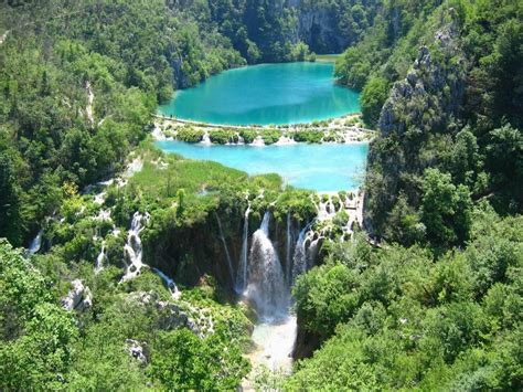 Plitvice Lakes National Park Croatia Lindas Cachoeiras Atração