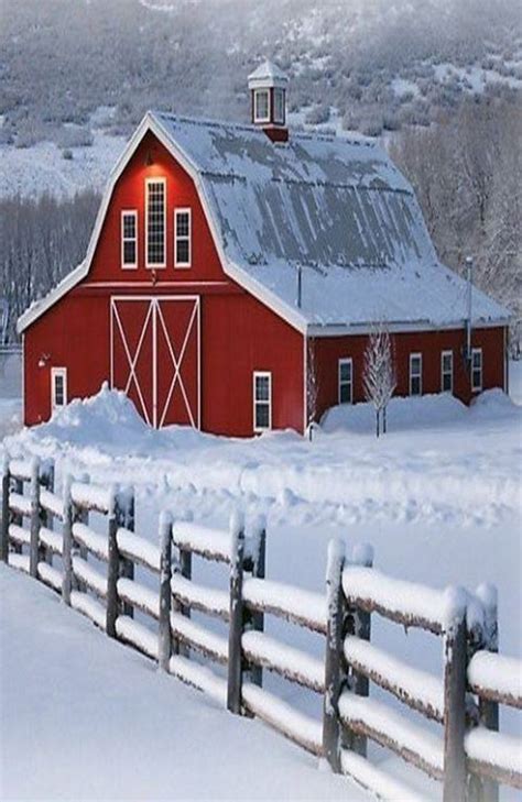 A Winter Scene Country Barns Country Life Country Living Country