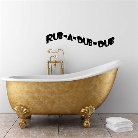 rub a dub dub bathroom wall quotes removable bath wall etsy