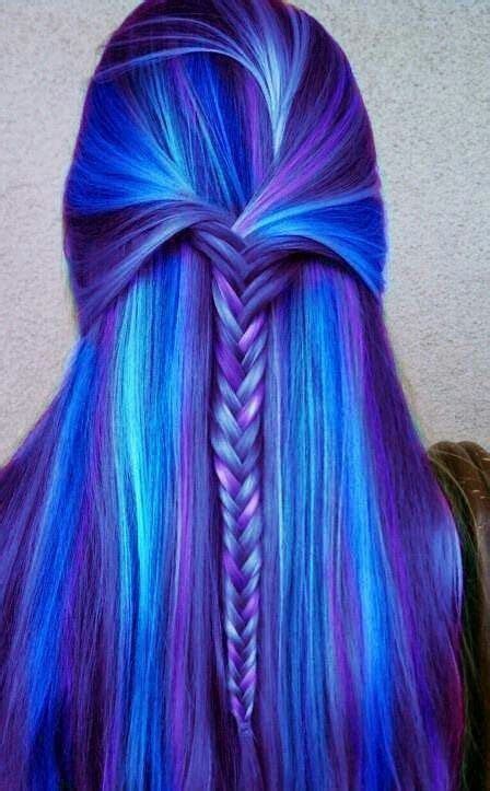 Hair Color Purple Cool Hair Color Color Blue Blue Ombre Green