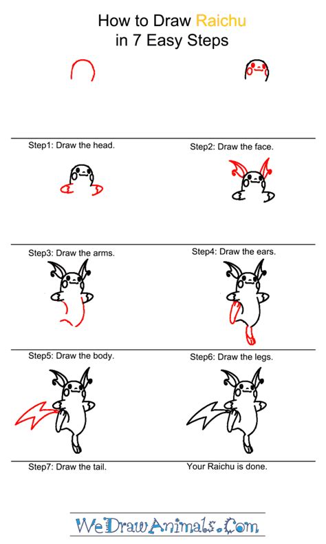 How To Draw Raichu Pokemon