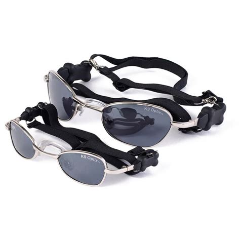 Doggles K9 Optix Sunglasses For Dogs Silver Wsmoke Lens Dog