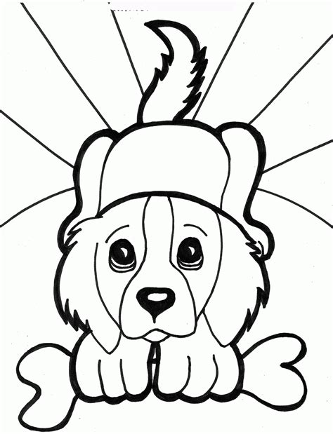 Emphasize that these are toy bones in these puppies coloring pages, however, because not all dogs may benefit from real bones. Printable Dogs Coloring Pages To Kids