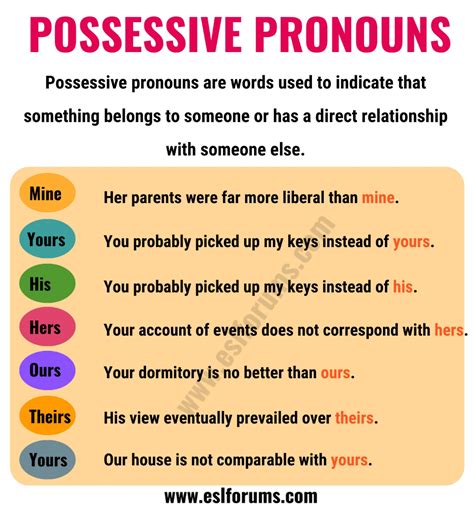 Possessive Pronouns What Is A Possessive Pronoun Useful Examples