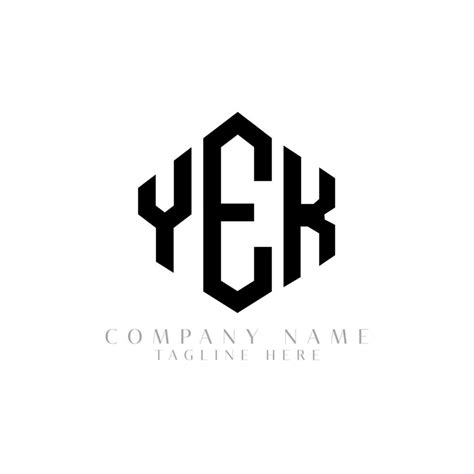 Yek Letter Logo Design With Polygon Shape Yek Polygon And Cube Shape