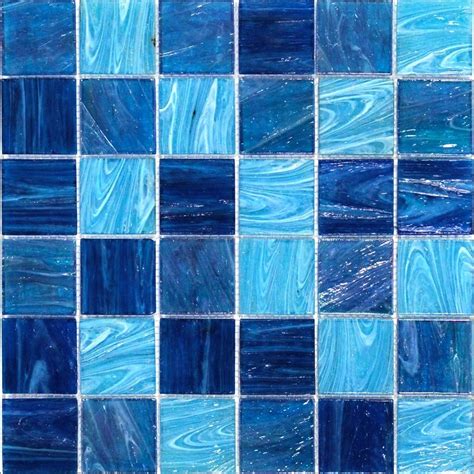 Aquatic Ocean Blue 2x2 Square Glass Tilehtml