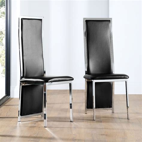 The black dining chairs uk on alibaba.com are perfectly suited to blend in with any type of interior decorations and they add more touches of glamor to your existing decor. Celeste Black Leather and Chrome Dining Chair | Furniture ...