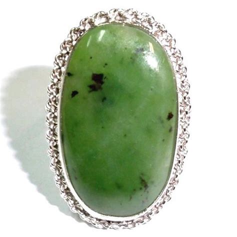 Nephrite Jade Ring Russian Siberian Stone Russian Gems Shop
