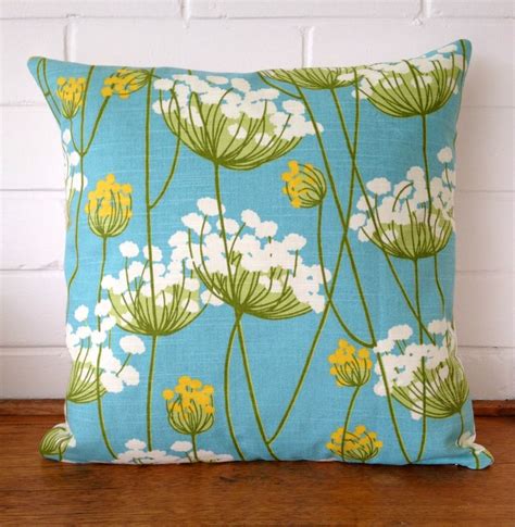 Citrine Lime And Ivory Wildflower Print On Light Turquoise The Fabric