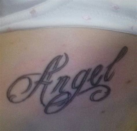My New Tattoo The Word Angel On My Riblots Of Meaning Behind This