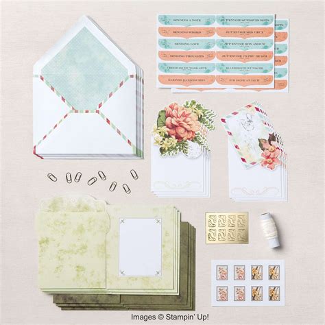 Stampin Up Precious Parcel Card Kit From The Kits Collection Stamp