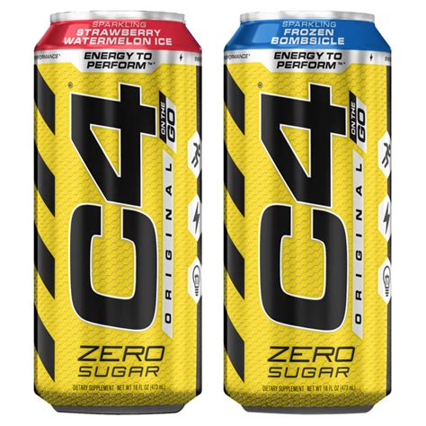 Cellucor C4 Original Strawberry Watermelon And Frozen Bombsicle Ice Energy Drink 16oz Delivered