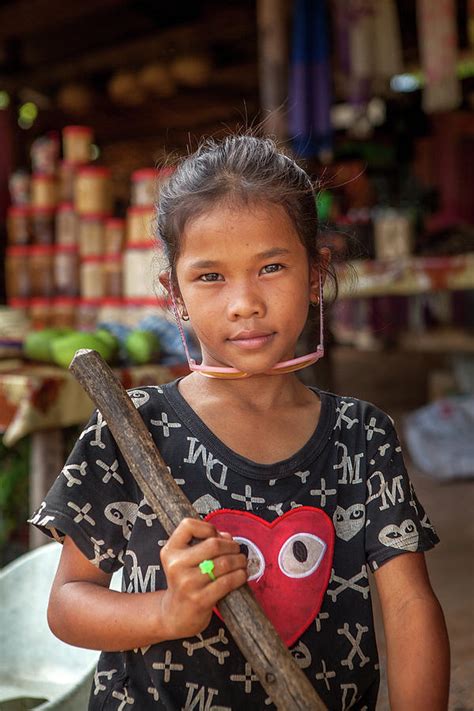 Portrait Of A Khmer Girl Cambodia Photograph By Art Phaneuf Pixels
