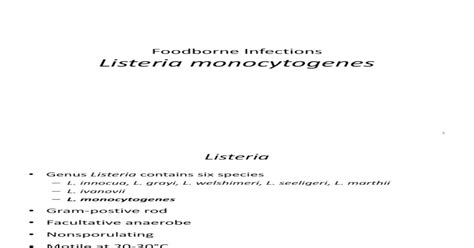 Lecture 15 Listeria Monocytogenes Pdf Document