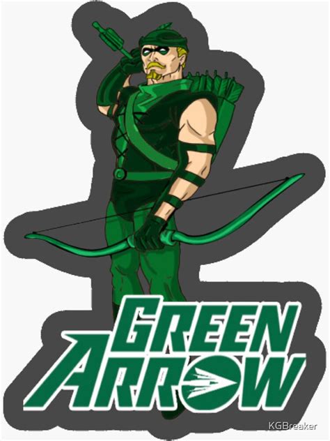 Green Arrow Cw Oliver Queen Stephen Amell Drawing 3 Sticker