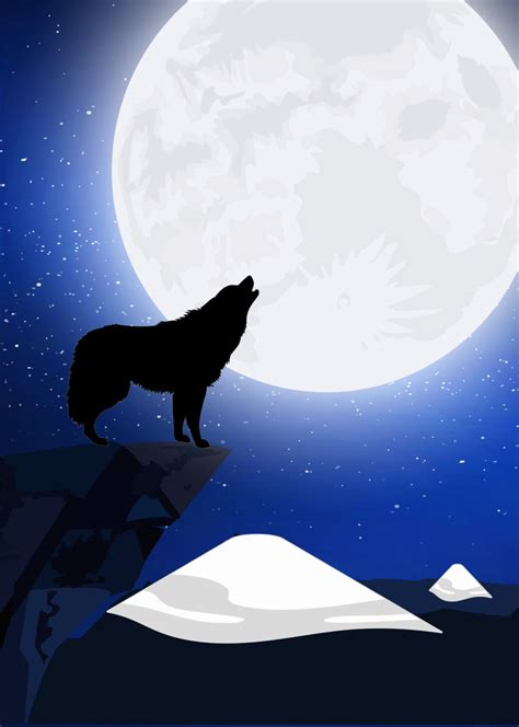 1536x2152 Stars Silhouette Wolf And Moon Art 1536x2152 Resolution