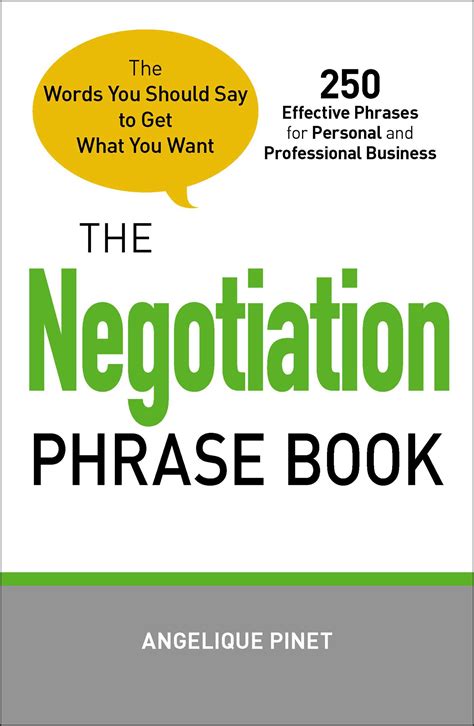 The Negotiation Phrase Book Book By Angelique Pinet Official