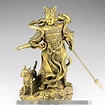 Chinese Myth Brass Copper Protect 3 Eyes Yang Jian God Erlang Warrior ...