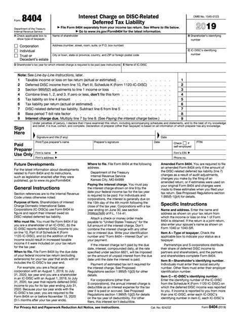 Form 8404 Fill Out And Sign Printable Pdf Template Airslate Signnow