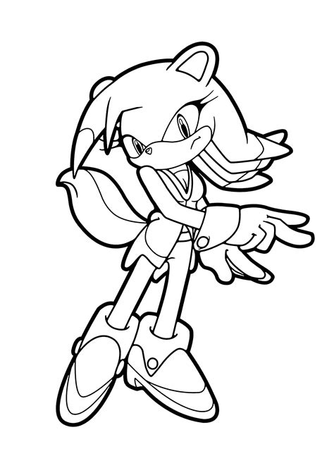 Sonic Characters Coloring Page For Kids Printable Free Cartoon