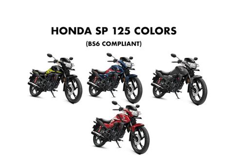 Honda Sp125 Colors Bs6 Grey Red Blue Green Gaadikey