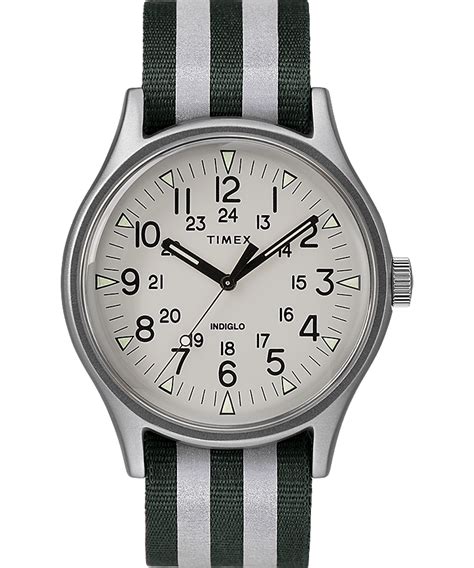 Mk1 Aluminum 40mm Reflective Nylon Strap Watch Timex