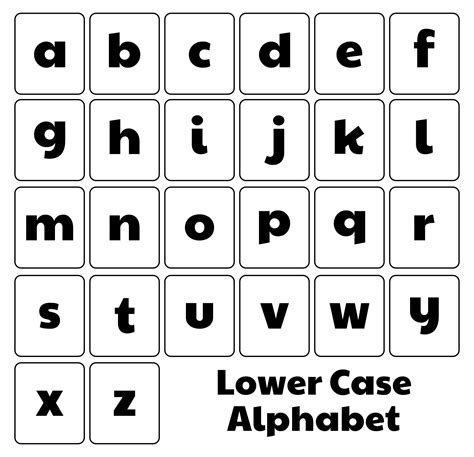Printable Lowercase Alphabet Flash Cards
