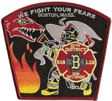 Boston Fire Department Engine 48 Patch Eagle Emblems And Graphics