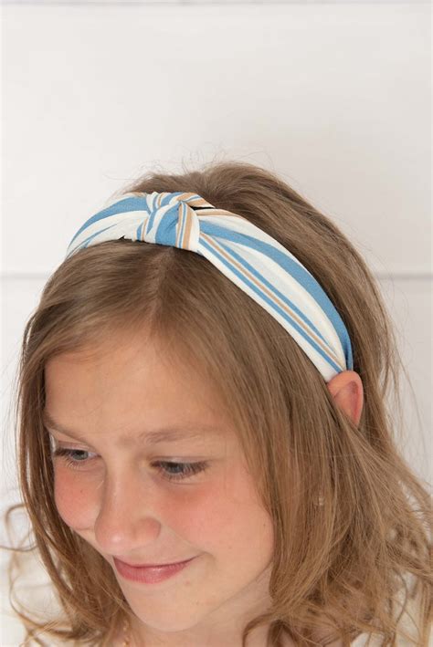 Blue Knotted Hard Headband For Girl Blue Womens Hard Headband Etsy