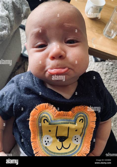 Baby Sad Face Funny Stock Photo Alamy