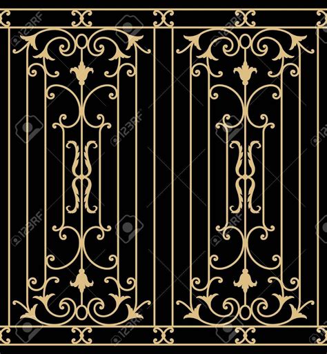 Iron Wrought Seamless Border One Royalty Free Cliparts Vectors And